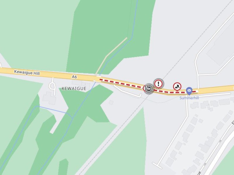 Emergency road closure in force on Kewai