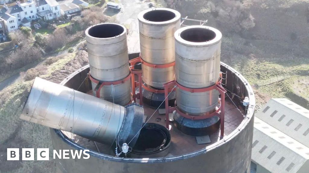 Flue replacement at storm-damaged power 