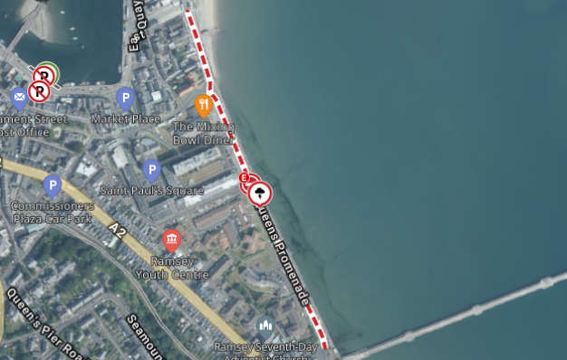 Ramsey roads shut because of coastal ove